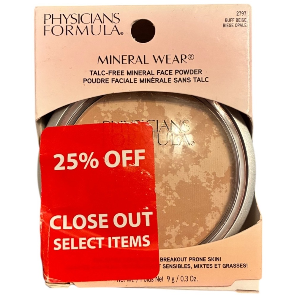 Physicians Formula Mineral Wear Talc Free Mineral Face Powder Buff Beige 2797 - Picture 2 of 2